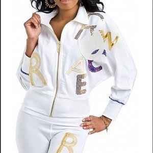 New Rocawear Logo Embellished Bomber Jacket